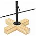 Albero di Natale in metallo con supporto Nero 60 cm - Foto miniatura 8