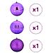 Set di Palle di Natale 3 pcs Lillà Plastica - Foto miniatura 3