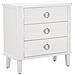 Comò Shine Bianco A 3 Cassetti In Legno E Metallo - Foto miniatura 1