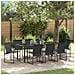 Set da Pranzo per Giardino 9 pcs Nero - Foto miniatura 2