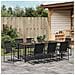 Set da Pranzo per Giardino 9 pcs Nero - Foto miniatura 4