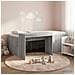 Letto alto per bambini con scrivania Sonoma grigio 75 x 190 cm - Foto miniatura 2
