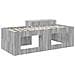 Letto alto per bambini con scrivania Sonoma grigio 75 x 190 cm - Foto miniatura 5