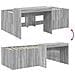 Letto alto per bambini con scrivania Sonoma grigio 75 x 190 cm - Foto miniatura 8