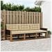 Set di divani da esterno con cuscino 3 pcs Naturale e Beige - Foto miniatura 2