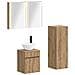 Set di mobili per il bagno 4 pcs Rovere Artigianale - Foto miniatura 1