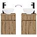 Set di mobili per il bagno 4 pcs Rovere Artigianale - Foto miniatura 7