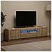 Mobile TV LED a 5 pezzi Rovere Sonoma Legno ingegnerizzato - Foto miniatura 9