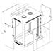 I-CASE EW-2006BKL - Armadio Rack 19'' a muro 6 unità sezione unica prof. 450mm Nero - Foto miniatura 9