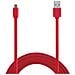 Micro USB to USB cable 1,5m Flat - Red - Foto miniatura 2