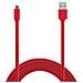 Micro USB to USB cable 1,5m Flat - Red - Foto miniatura 1
