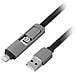 Cavo Usb A Lightning 1ifepa2in1flat (1 M) Nero Grigio - Foto miniatura 1