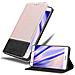 Custodia Compatibile Con Huawei P8 Lite 2015 In Oro Rosato Nero - Coperchio Protettiva Con Chiusura Magnetica, Funzione Stand E Tasca Per Le Carte - Foto miniatura 1