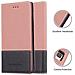 Custodia Compatibile Con Huawei P8 Lite 2015 In Oro Rosato Nero - Coperchio Protettiva Con Chiusura Magnetica, Funzione Stand E Tasca Per Le Carte - Foto miniatura 5