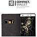 Custodia Compatibile Con Huawei P8 Lite 2015 In Oro Rosato Nero - Coperchio Protettiva Con Chiusura Magnetica, Funzione Stand E Tasca Per Le Carte - Foto miniatura 6