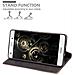 Custodia Compatibile Con Huawei P8 Lite 2015 In Oro Rosato Nero - Coperchio Protettiva Con Chiusura Magnetica, Funzione Stand E Tasca Per Le Carte - Foto miniatura 8