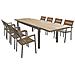 Viduus - Set Tavolo In Alluminio E Polywood Cm 200/300 X 95 X 75 H Con 8 Poltrone Viduus - Foto miniatura 1