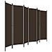 Paravento A 6 Pannelli Marrone 300x180 Cm - Foto miniatura 3