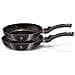 Carbon Pro Set Di Padelle Induzione 22 - 26 Cm In Alluminio Antiaderente Marmo Senza Pfoa Grigio - Foto miniatura 3