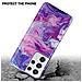 Custodia Compatibile Con Samsung Galaxy S21 Ultra In Marmo Rosa Viola No. 19 - Coperchio Protettivo In Silicone Tpu Con Motivo A Mosaico - Foto miniatura 4