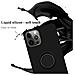 Custodia Compatibile Con Apple Iphone 12 Pro Max In Liquid Nero - Coperchio Protettivo In Silicone Tpu Flessibile Con Anello - Foto miniatura 3