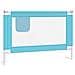 Sponda Letto Di Sicurezza Per Bambini Blu 100x25 Cm In Tessuto - Foto miniatura 2