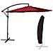 Oahu Ombrellone Rotondo Diametro 3m Rosso + Copertura - Foto miniatura 1