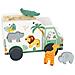 Selezionatore Di Forme Per Camion Safari Di Small Foot - Auto In Legno E Puzzle 2 In 1 - Gioco Di Smistamento In 6 Pezzi Con Animali Della Giungla - Set Da Gioco Insegna Concentrazione E Abilita Motorie - Eta 12+ Mesi - Foto miniatura 1