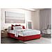 Letto Matrimoniale Adele, Letto Contenitore Con Rivestimento In Tessuto, 100% Made In Italy, Apertura Frontale, Con Materasso Cm 140x190 Incluso, Rosso - Foto miniatura 1