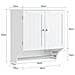 Pensile Con Ante Mobile Da Parete Da Bagno Mobile Porta Medicinali Elegante Armadietto Sospeso Per Il Bagno Bianco 60x30x60cm Bzr84-w - Foto miniatura 3