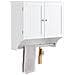 Pensile Con Ante Mobile Da Parete Da Bagno Mobile Porta Medicinali Elegante Armadietto Sospeso Per Il Bagno Bianco 60x30x60cm Bzr84-w - Foto miniatura 1