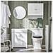 Pensile Con Ante Mobile Da Parete Da Bagno Mobile Porta Medicinali Elegante Armadietto Sospeso Per Il Bagno Bianco 60x30x60cm Bzr84-w - Foto miniatura 5