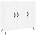 Credenza Bianca 90x34x80 Cm In Legno Multistrato - Foto miniatura 2