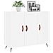 Credenza Bianca 90x34x80 Cm In Legno Multistrato - Foto miniatura 3