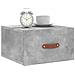 Comodino A Muro Grigio Cemento 35x35x20 Cm - Foto miniatura 3