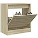 Scarpiera Rovere Sonoma 60x34x63,5 Cm In Legno Multistrato - Foto miniatura 1