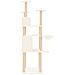 Albero Per Gatti Con Tiragraffi In Sisal Crema 166 Cm - Foto miniatura 3