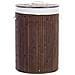 Cestino Sannar Legno Di Bambù Marrone Scuro 75 L - Foto miniatura 6