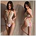 Set Di Biancheria Intima Pethuel Tuta Di Pizzo Qqfz-b30-0509-2 Bianco - Foto miniatura 1