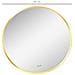 Specchio Bagno Rotondo Con Cornice Da Parete In Lega Di Alluminio, Ø50x2cm, Oro - Foto miniatura 3