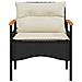 Set Divani Da Giardino 3 Pz Con Cuscini In Polyrattan Nero - Foto miniatura 4