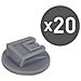 Conf. 20 Pz Clip Adesiva Grigia Per Telepass V5 - Foto miniatura 1