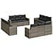 Set Divani Da Giardino 12 Pz Con Cuscini Grigio In Polyrattan - Foto miniatura 2