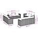 Set Divani Da Giardino 12 Pz Con Cuscini Grigio In Polyrattan - Foto miniatura 3
