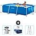 Piscina Fuori Terra - Rettangolo - 260x160x65 Cm - Blu - Include Accessori Coordinati Cb83 - Foto miniatura 1