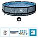 Piscina Fuori Terra - In Giro - 360x360x76 Cm - Grigio - Include Accessori Coordinati Cb16 - Foto miniatura 1