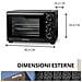 Forno Elettrico 15 Litri INN-797, Potenza 1200W, Timer 60 Minuti, Temperatura Regolabile fino a 230°C, Cottura Ventilata, Compatto e Versatile, Perfetto per Casa e Ufficio - Foto miniatura 2