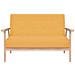 Divano A 2 Posti In Tessuto Giallo - Foto miniatura 1