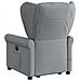 Poltrona Alzapersona Massaggi Reclinabile Grigio Chiaro Tessuto - Foto miniatura 6
