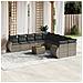 Set Divani da Giardino 11 pz con Cuscini in Polyrattan Grigio - Foto miniatura 2